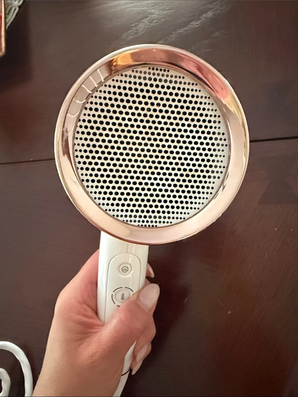 T3 White and Rose Gold Hair Dryer